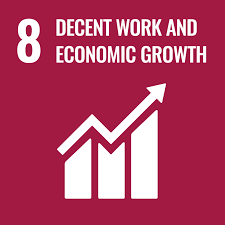 Sustainable Development Goals 8 icon UN SDG logo for Silambam